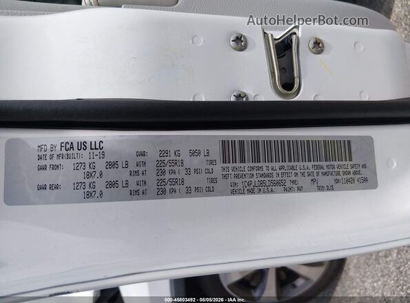 1C4PJLDB5LD560652 2020 JEEP CHEROKEE White Vista del compartimento del motor