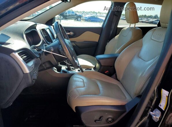 1C4PJLDB8GW125814 2016 JEEP CHEROKEE Black Front interior view
