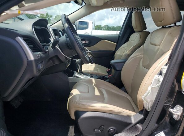 1C4PJLDB9HW522921 2017 JEEP CHEROKEE Black Вид салону спереду