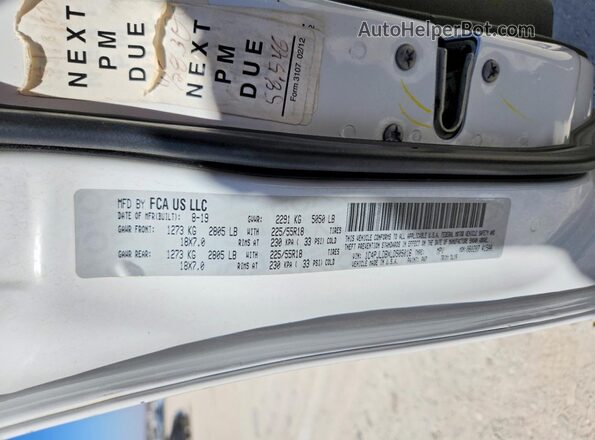 1C4PJLDBXLD505016 2020 JEEP CHEROKEE White VIN sticker view