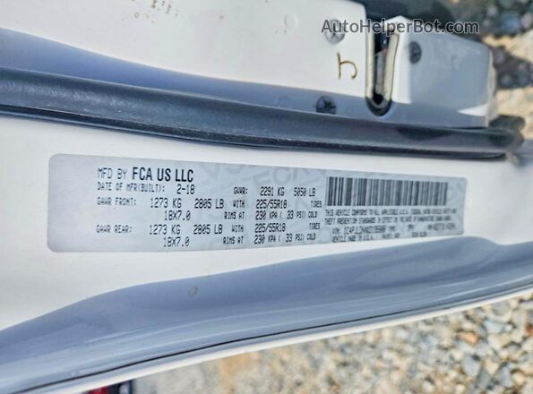 1C4PJLDNXKD135808 2019 JEEP CHEROKEE White Widok naklejki z numerem VIN