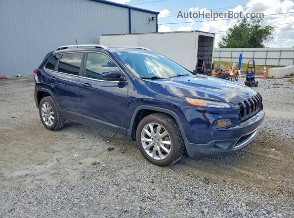 1C4PJLDS3GW281565 2016 JEEP CHEROKEE Blue Front right