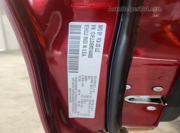 1C4PJLDX6MD144493 2021 JEEP CHEROKEE Red Vista de la etiqueta del VIN