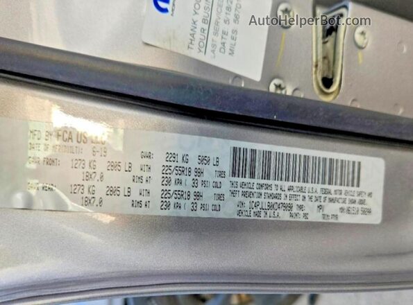 1C4PJLLB0KD479090 2019 JEEP CHEROKEE Silver Սալոնի 360 աստիճան տեսք