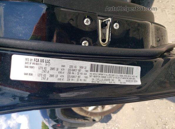 1C4PJLLB1JD538789 2018 JEEP CHEROKEE Black Widok naklejki z numerem VIN