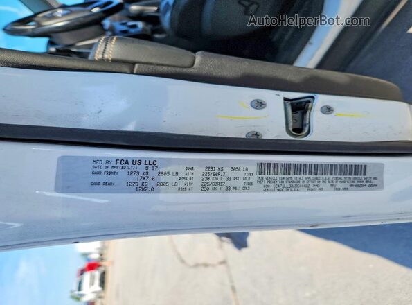 1C4PJLLB3JD544402 2018 JEEP CHEROKEE White VIN կոդի պիտակի տեսք