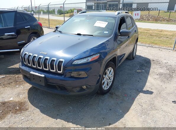 1C4PJLLB3JD552709 2018 JEEP CHEROKEE Синий Передняя левая четверть