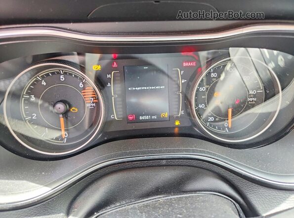 1C4PJLLB3KD110949 2019 JEEP CHEROKEE Черный Вид щитка приборов