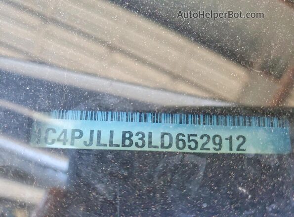 1C4PJLLB3LD652912 2020 JEEP CHEROKEE White Widok naklejki z numerem VIN