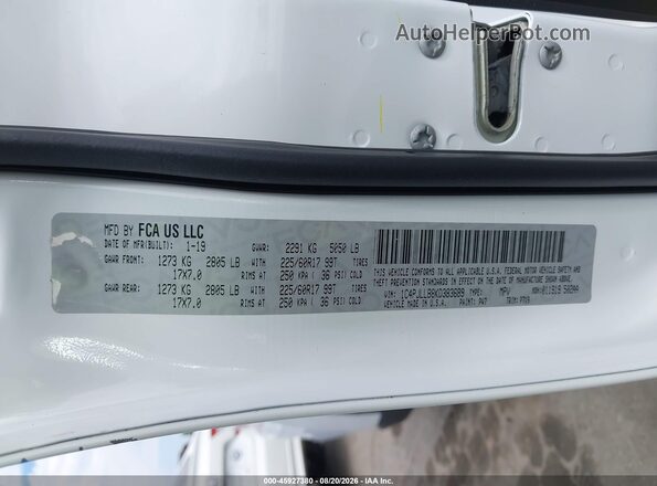 1C4PJLLB8KD383689 2019 JEEP CHEROKEE Белый Вид подкапотного пространства