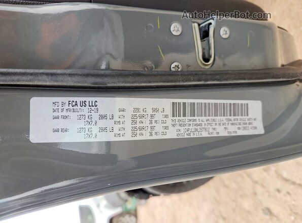 1C4PJLLBXLD577612 2020 JEEP CHEROKEE Gray 360 interior view