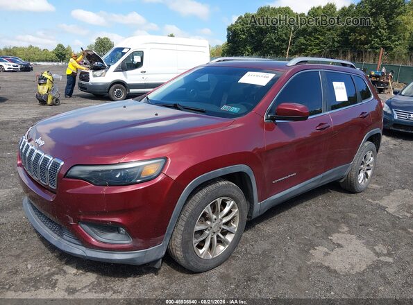 1C4PJLLN8KD164323 2019 JEEP CHEROKEE Красный Передняя левая четверть