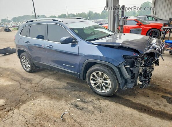 1C4PJLMX2MD107814 2021 JEEP CHEROKEE Синий Передняя правая четверть