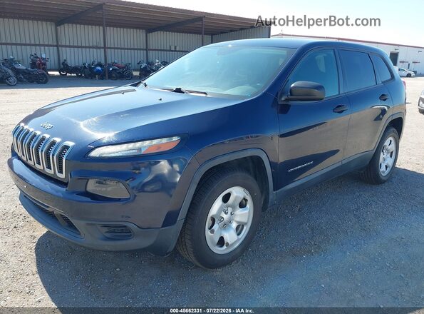 1C4PJMAB0GW339688 2016 JEEP CHEROKEE Blue წინა მარცხენა ხედი სამი მეოთხედიდან