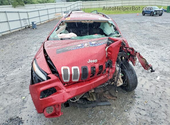 1C4PJMAB1HW590575 2017 JEEP CHEROKEE Red Front view
