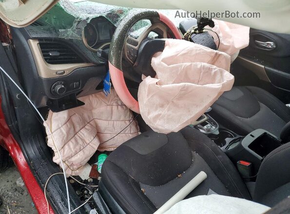 1C4PJMAB1HW590575 2017 JEEP CHEROKEE Red Dashboard view