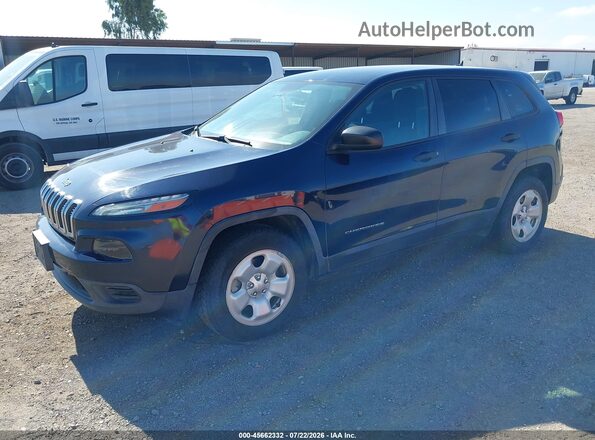 1C4PJMAB2GW339689 2016 JEEP CHEROKEE Blue Առջևի ձախ երեք քառորդ տեսարան