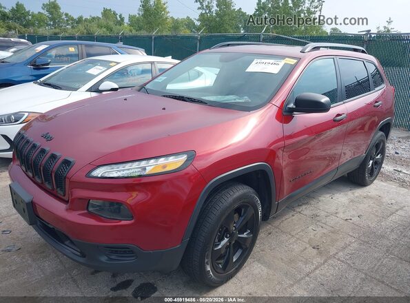1C4PJMAB2HW529400 2017 JEEP CHEROKEE Red Передня ліва чверть
