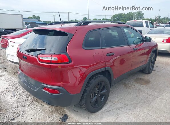1C4PJMAB2HW529400 2017 JEEP CHEROKEE Red Задня права чверть