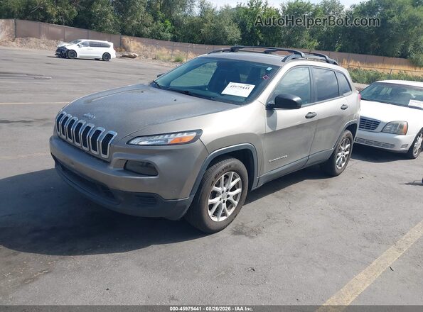1C4PJMAB2HW656860 2017 JEEP CHEROKEE Brown Передня ліва чверть