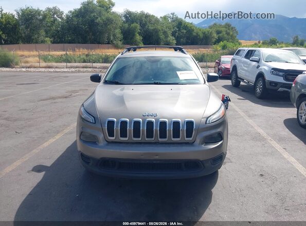 1C4PJMAB2HW656860 2017 JEEP CHEROKEE Brown Вид щитка приладів