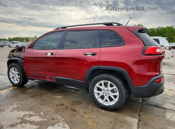 1C4PJMAB4GW191254 2016 JEEP CHEROKEE Maroon Tył lewy
