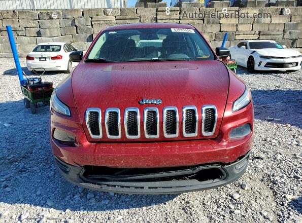 1C4PJMAB5GW284445 2016 JEEP CHEROKEE Red Widok z przodu