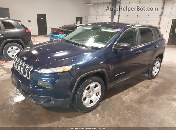 1C4PJMAB5GW313863 2016 JEEP CHEROKEE Dark Blue Vista tres cuartos delantera izquierda