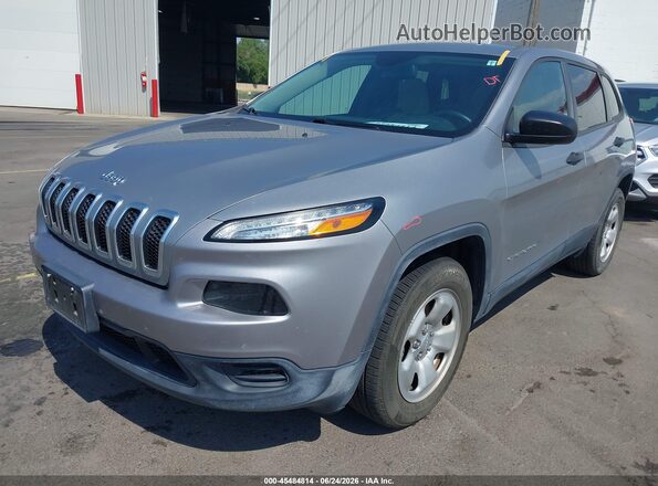 1C4PJMAB5HW664225 2017 JEEP CHEROKEE Серебряный Передняя левая четверть