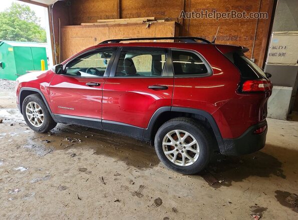 1C4PJMAB7GW109923 2016 JEEP CHEROKEE Maroon უკანა მარცხენა
