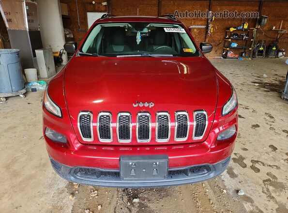 1C4PJMAB7GW109923 2016 JEEP CHEROKEE Maroon წინა ხედი