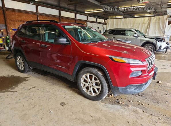 1C4PJMAB7GW109923 2016 JEEP CHEROKEE Maroon წინა მარჯვენა
