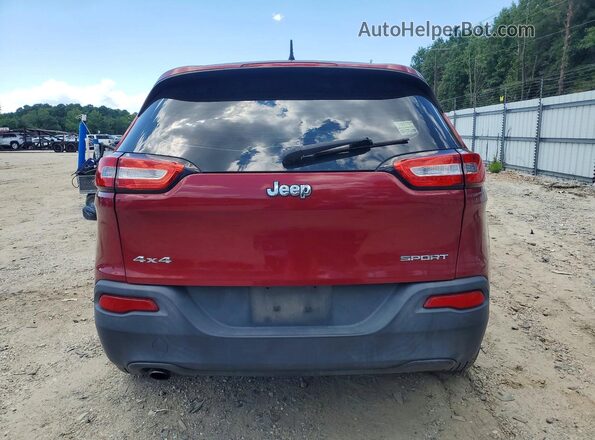 1C4PJMAB7GW295463 2016 JEEP CHEROKEE Red უკანა ხედი