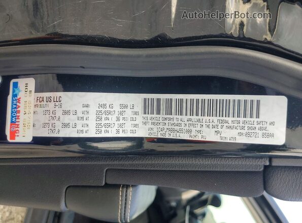 1C4PJMAB8HW551000 2017 JEEP CHEROKEE Black Սալոնի 360 աստիճան տեսք