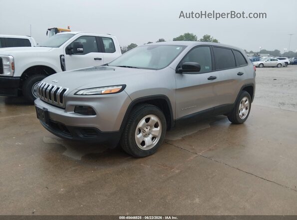 1C4PJMAB8HW579394 2017 JEEP CHEROKEE Gray Առջևի ձախ երեք քառորդ տեսարան