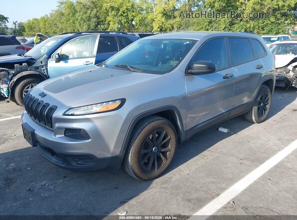 1C4PJMAB9GW247169 2016 JEEP CHEROKEE Серый Передняя левая четверть