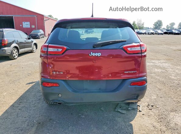 1C4PJMABXGW131169 2016 JEEP CHEROKEE Red Հետևի տեսք