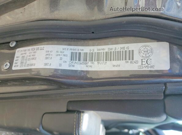 1C4PJMAS1GW356807 2016 JEEP CHEROKEE Угольный Вид наклейки с VIN-кодом