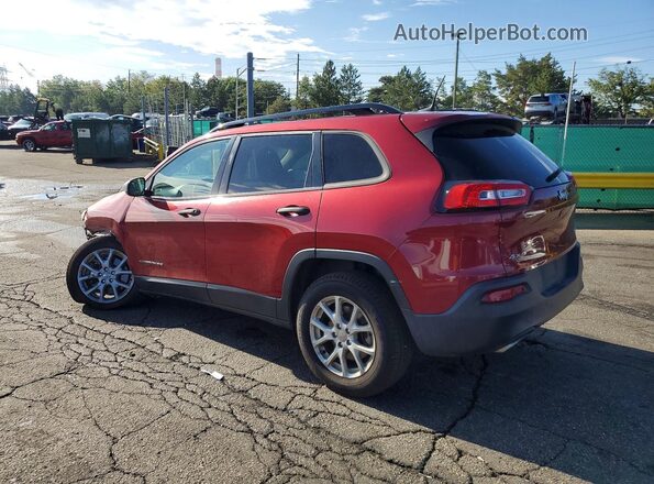 1C4PJMAS9HW567416 2017 JEEP CHEROKEE Burgundy Rear left