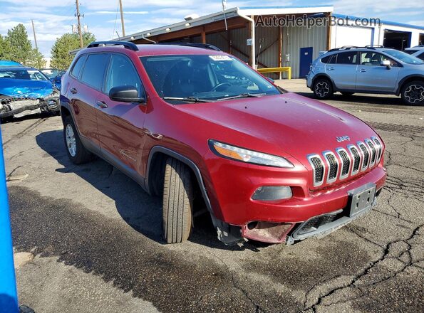 1C4PJMAS9HW567416 2017 JEEP CHEROKEE Burgundy Front right
