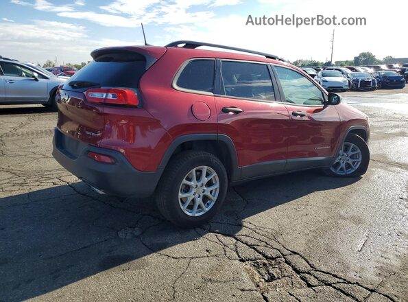 1C4PJMAS9HW567416 2017 JEEP CHEROKEE Burgundy Rear right