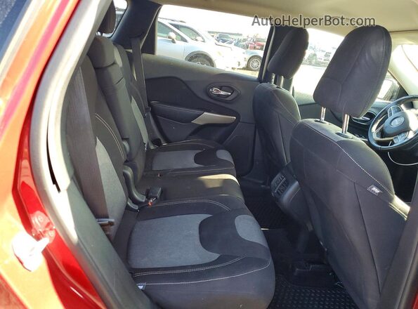 1C4PJMAS9HW567416 2017 JEEP CHEROKEE Burgundy Rear seats view