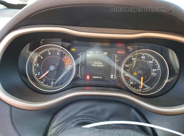 1C4PJMAS9HW567416 2017 JEEP CHEROKEE Burgundy Instrument cluster view