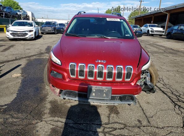 1C4PJMAS9HW567416 2017 JEEP CHEROKEE Burgundy Front view