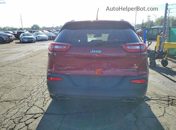 1C4PJMAS9HW567416 2017 JEEP CHEROKEE Burgundy Rear view