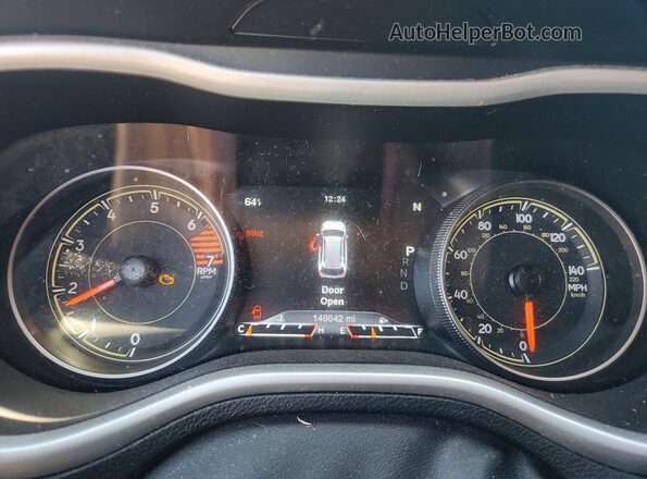 1C4PJMBB0GW219002 2016 JEEP CHEROKEE Charcoal Widok zestawu wskaźników