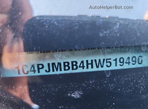 1C4PJMBB4HW519496 2017 JEEP CHEROKEE Gray Vista de la etiqueta del VIN