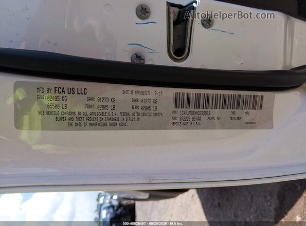 1C4PJMBBXHD239903 2017 JEEP CHEROKEE Белый Вид подкапотного пространства
