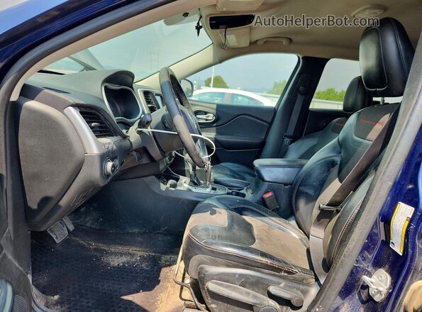 1C4PJMBS0GW300386 2016 JEEP CHEROKEE Blue Widok wnętrza z przodu