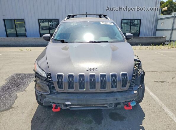 1C4PJMBS1HW649395 2017 JEEP CHEROKEE Gray Front view